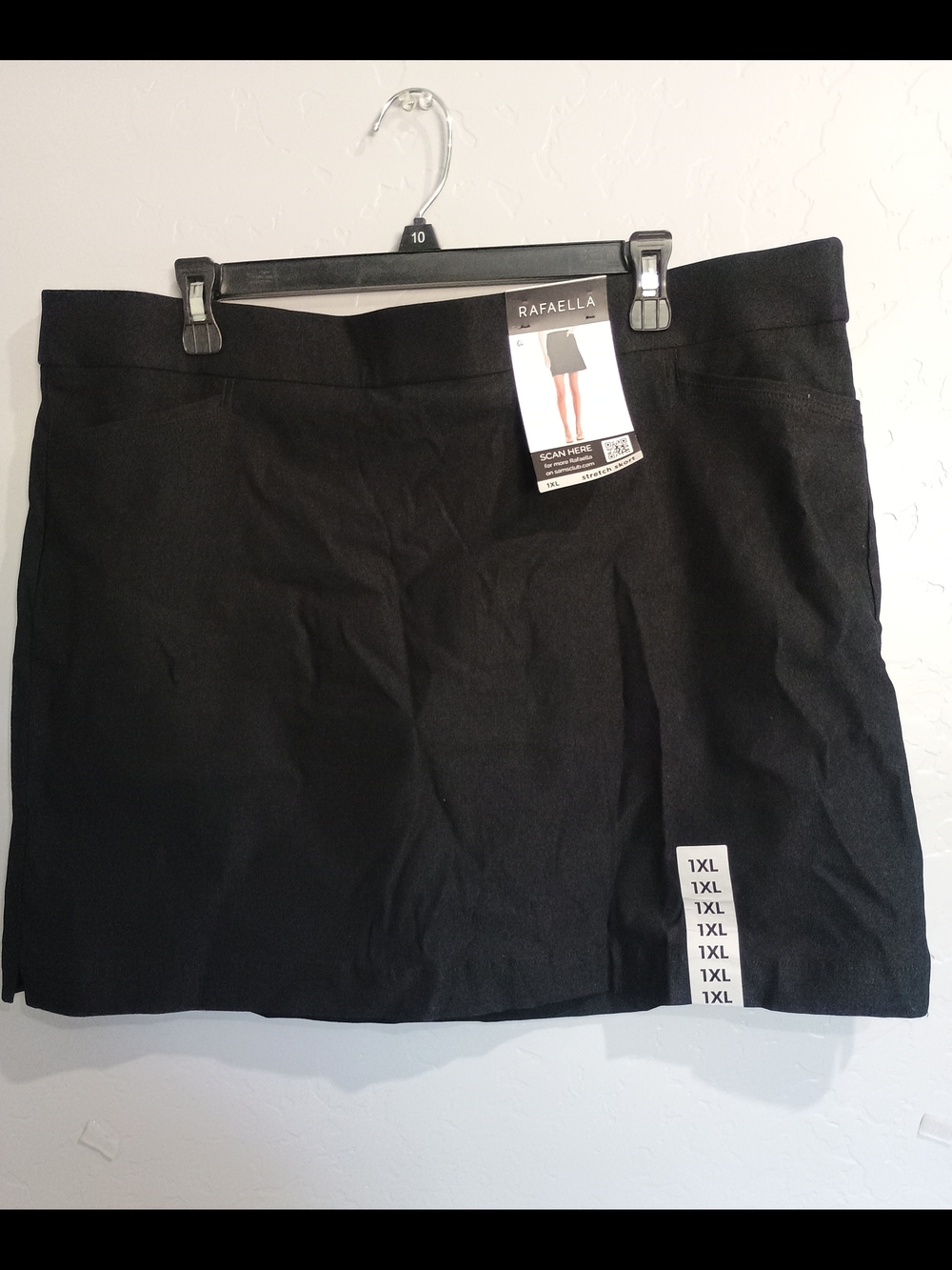 Rafaella Black Ponte Stretch Mini Skirt